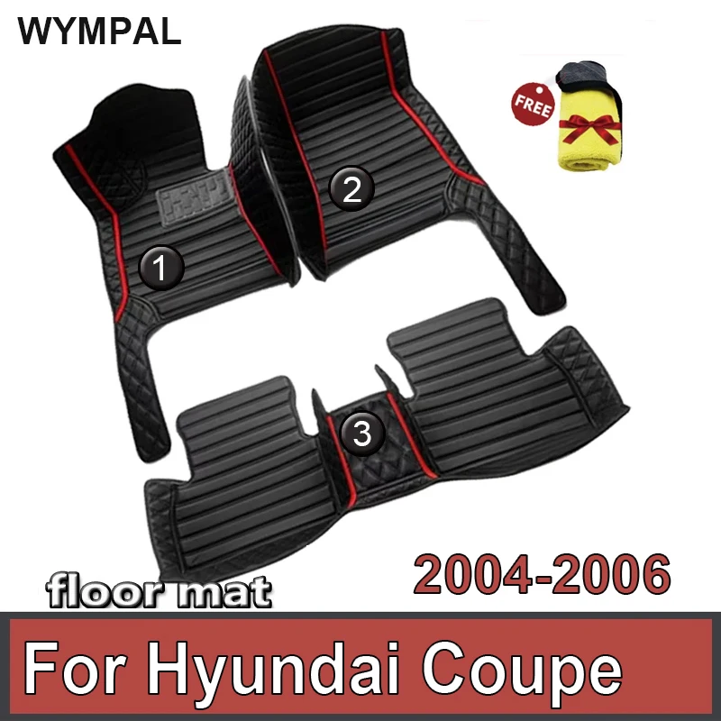 

Car floor mats for Hyundai Coupe 2004 2005 2006 Custom auto foot Pads automobile carpet cover