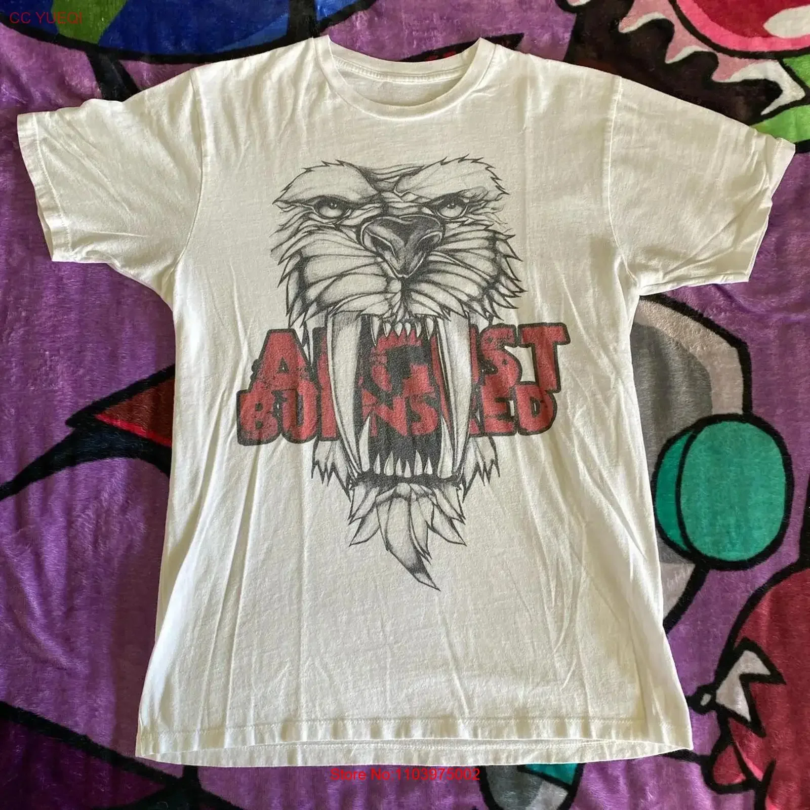 Camiseta Vintage de la Banda August Burns Red, Modelo Sabertooth CaT, para Conciertos, Tallas S a 5XL, EL172, Lavada, Cómoda, Ligeramente Elástica