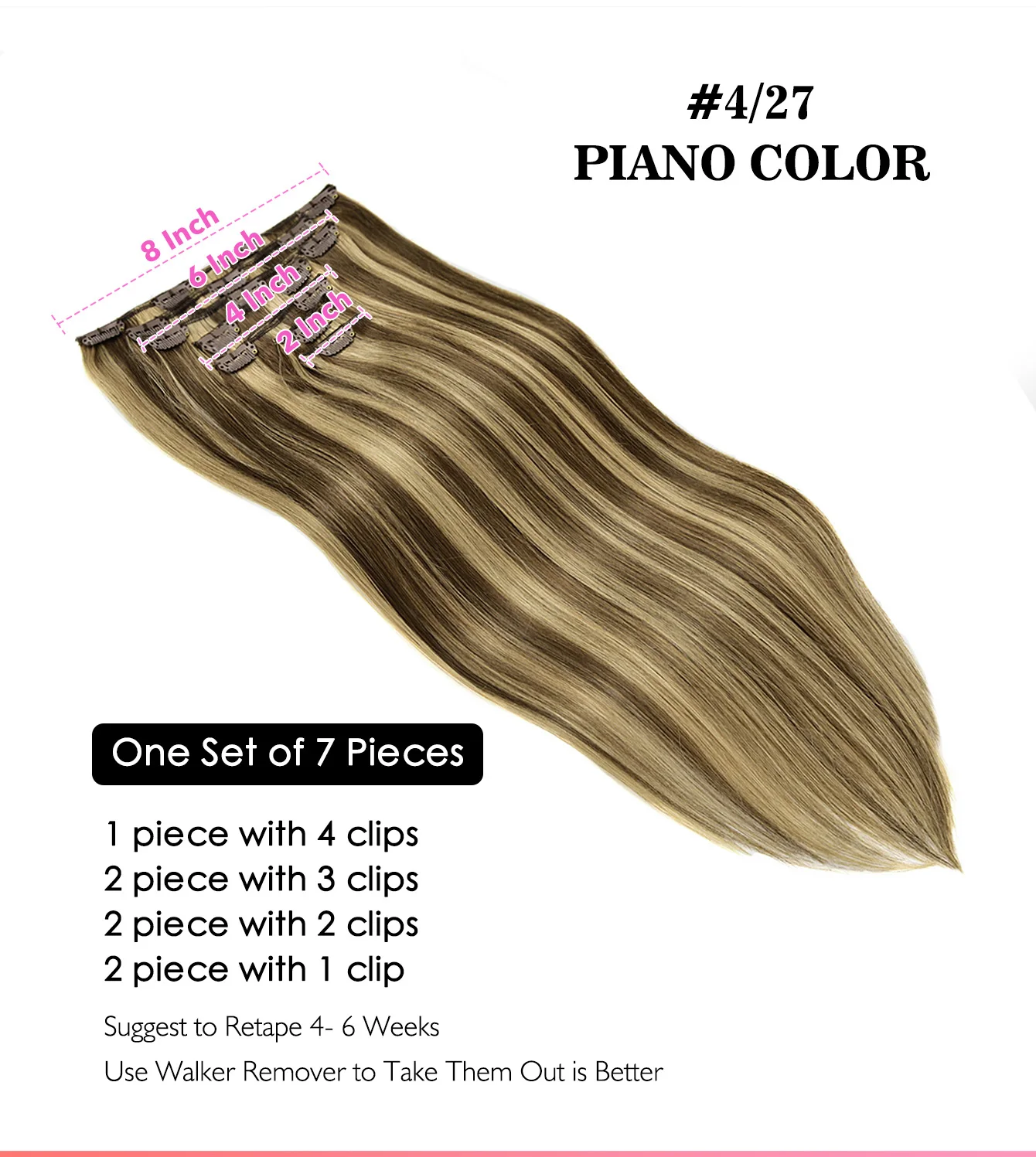 مشبك طبيعي مستقيم في وصلات الشعر البشري 120 جرام البرازيلي العذراء مشبك للرأس الكامل على قطعة الشعر 7 قطعة مع 16 مقاطع