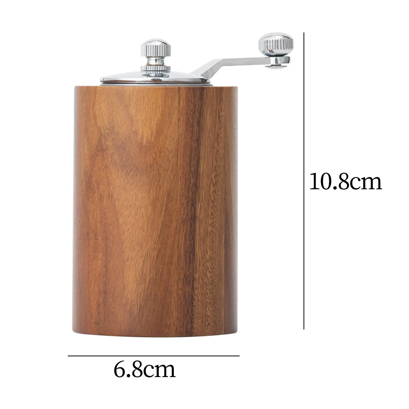 เครื่องบดกาแฟแบบแมนนวลปรับโรงสีไม้ทนทานสําหรับบาร์บ้านปิกนิก