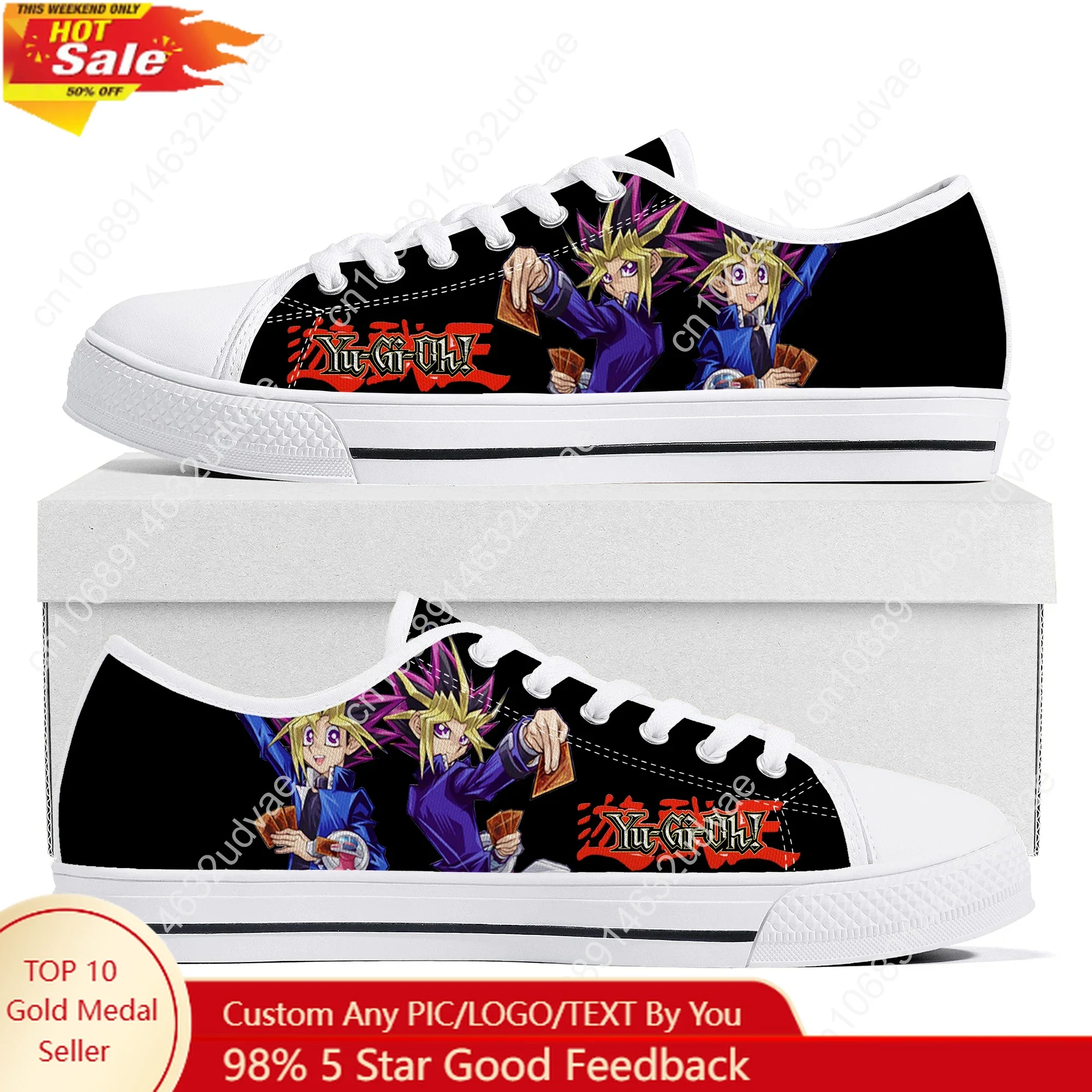 

Anime Yu-Gi-Oh Millennium Puzzle Yami Mutou Low Top Sneakers Mens Womens Teenager Canvas Sneaker Casual Couple Shoes Custom Shoe
