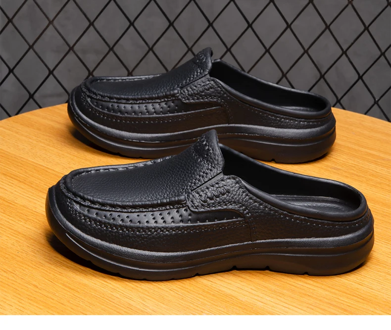 Sandalias de playa de verano para hombre, zuecos de jardín informales Unisex, sandalias cruzadas con punta ancha para exteriores, zapatillas de ducha de casa antideslizantes