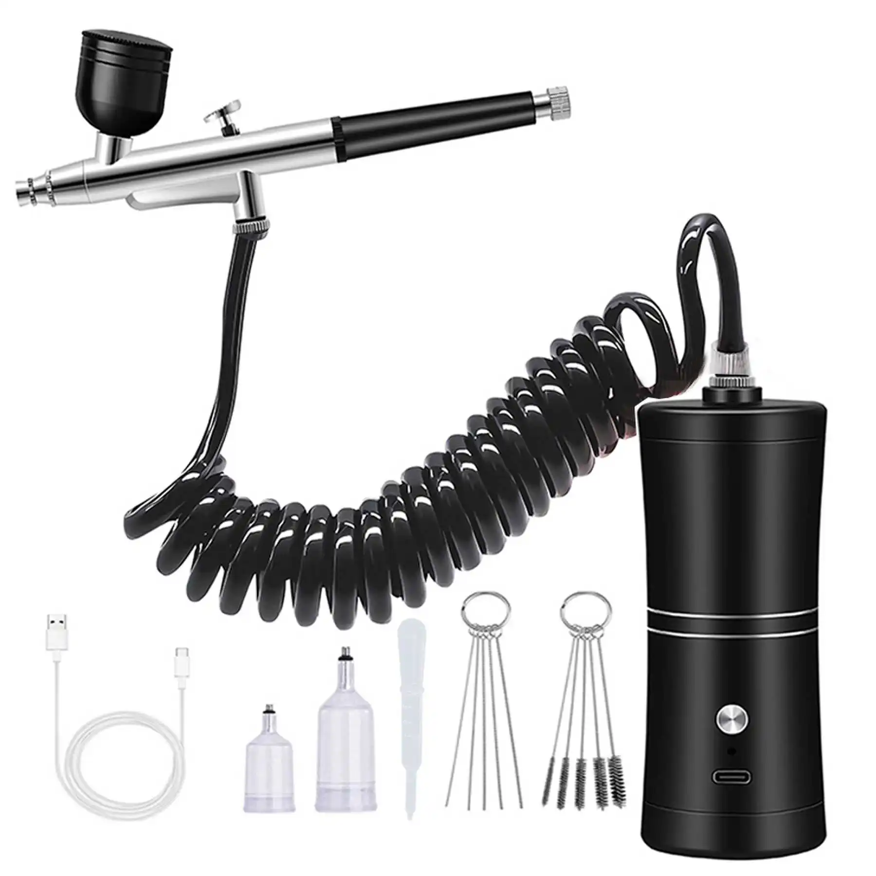 Portable Airbrush With Compressor Air Brush For Nail Art Paint Painting Crafts Face Beauty Model