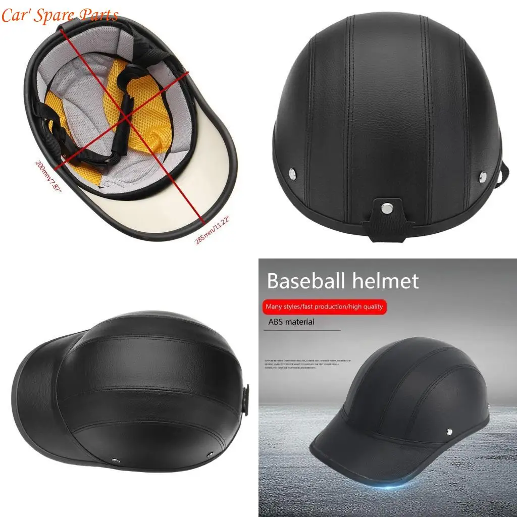 

Y4UA Open Face Motorbike Retro Мотоцикл шлем Scooter Vintage Half Face Helme Baseball Hat Hat Hat Hat Hat