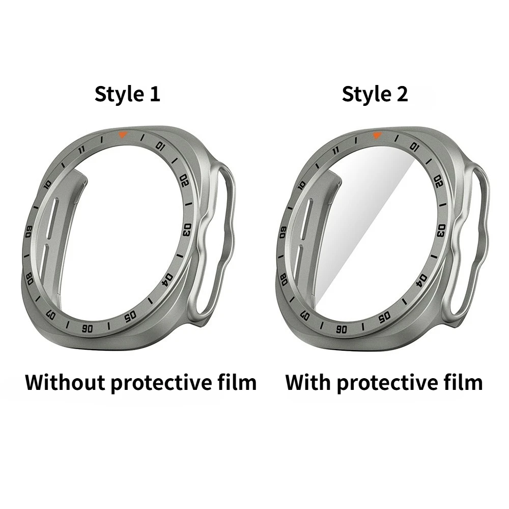 PC Case+Glass For Samsung Galaxy Watch 9 Ultra 2 47mm with Scale Tempered Film Integrated Bumper Galaxy Watch Ultra2 Cover
