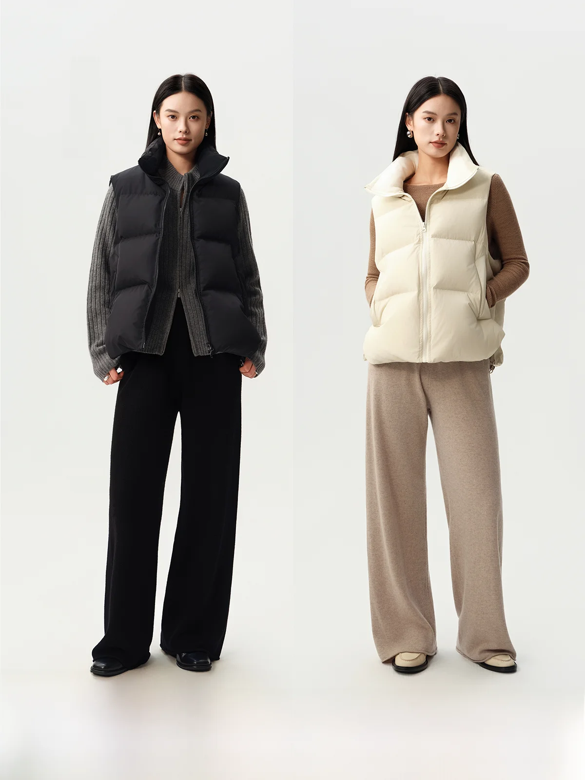 

Жилет с воротником-стойкой из 90% белого гусиного пуха для мужчин и женщин, многослойный, износостойкий, из высококачественной ткани, с эффектом пухового пуховика