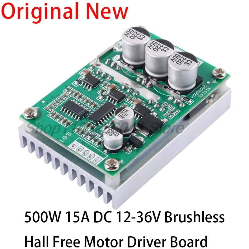 DC Brushless Motor Speed Controller Hall Free Motor Driver Board High Power Foward Reverse Speed Regulator Module 500W DC 12-36V