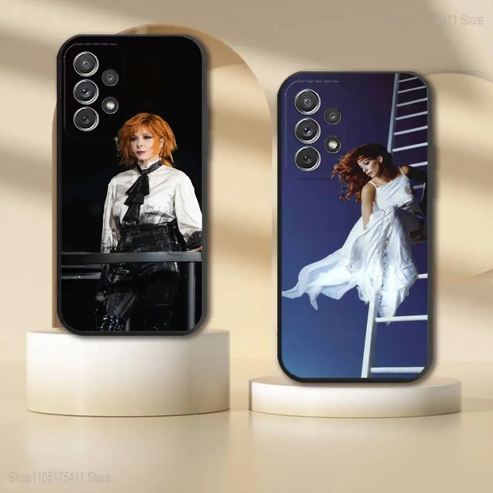 

M-Mylene F-Farmer California Phone Case For Samsung S 25,24,23,22,30,21,10,9,Ultra,Plus,Lite,FE,4,5G Black Soft Case