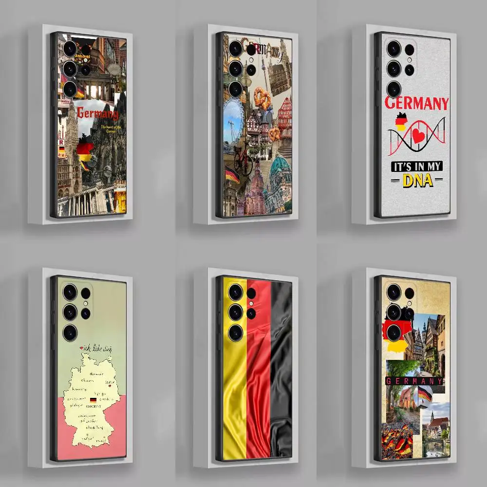 

Germany FlAG Travel Phone Case For Samsung S25,S24,S21,S22,S23,S30,Ultra,S20,Plus,Fe,Lite,5G Black Cover