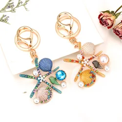 Bohemian Sea-Star-Shell-Shaped Pendant Keychain decoration