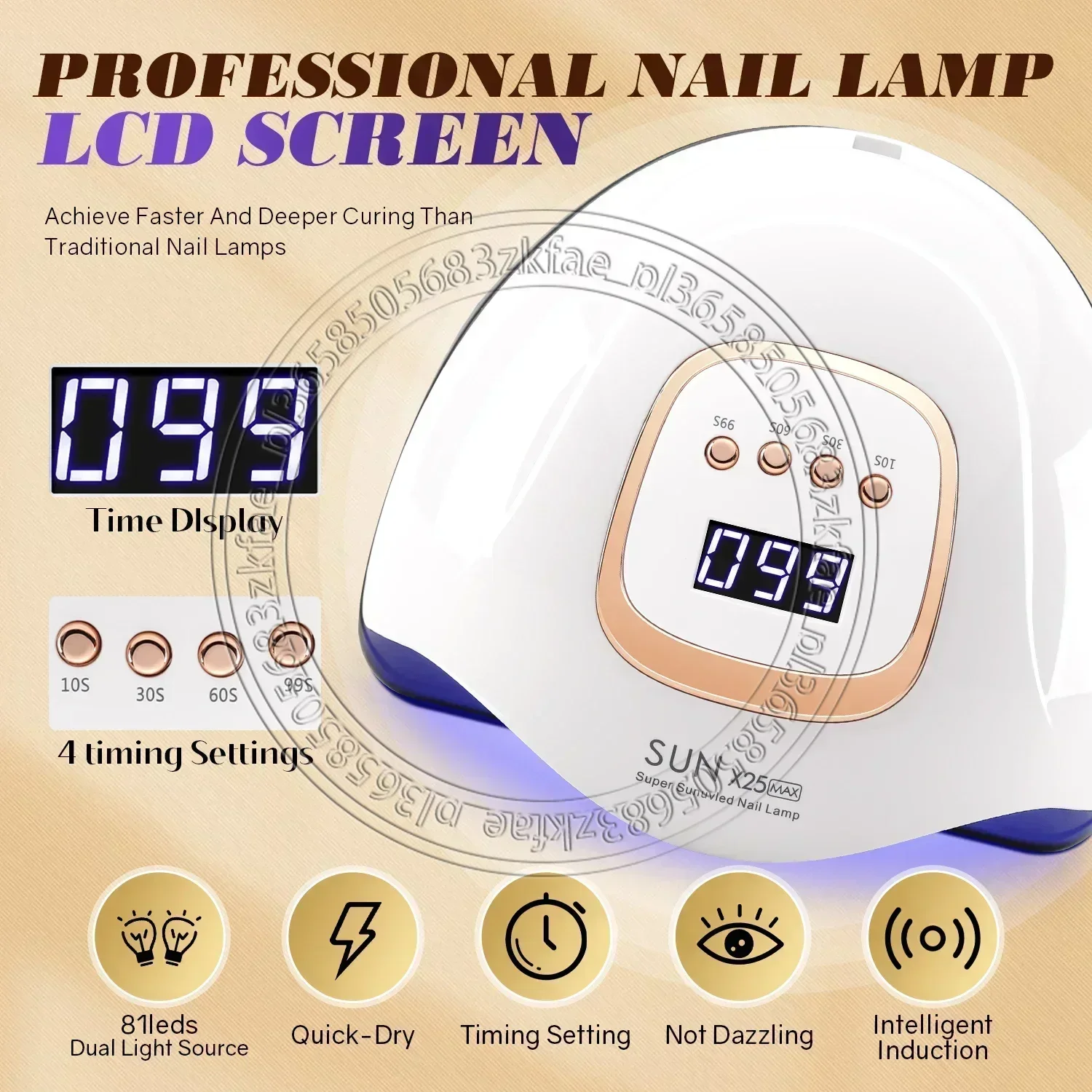 380W UV LED Nail Dryer Intelligent Curing Lamp 4 Timer Auto Sensor Fast Dry for All Gel Polish Manicure