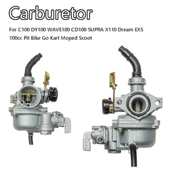 PZ19 19mm Carburetor For C100 DY100 WAVE100 CD100 SUPRA X110 Dream EX5 100cc Pit Bike Go Kart Moped Scoot Motorcycle Carb