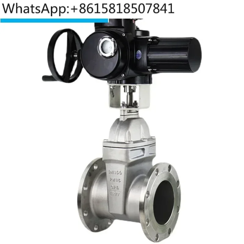 Electric stainless steel flange gate valve 945X-16P municipal sewage remote control elastic seat sealing soft sealing gate valve