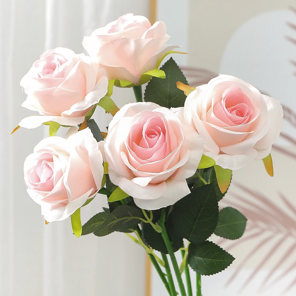 48 cm Rose Schwarzer Seidenstrauß Pfingstrose Künstliche Blume für Muttertag Knospe Braut Hochzeit Dekor Heimdekoration Künstliche Blume – Detail 8