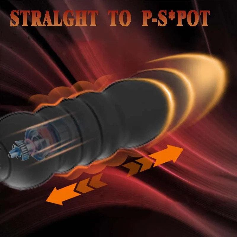 Thrusting Male Cock Ring Vibrator Delay Ejaculation Penis Ring for Man Prostate Massager Vibrating Anal Butt Plug Adult Sex Toys - view 2