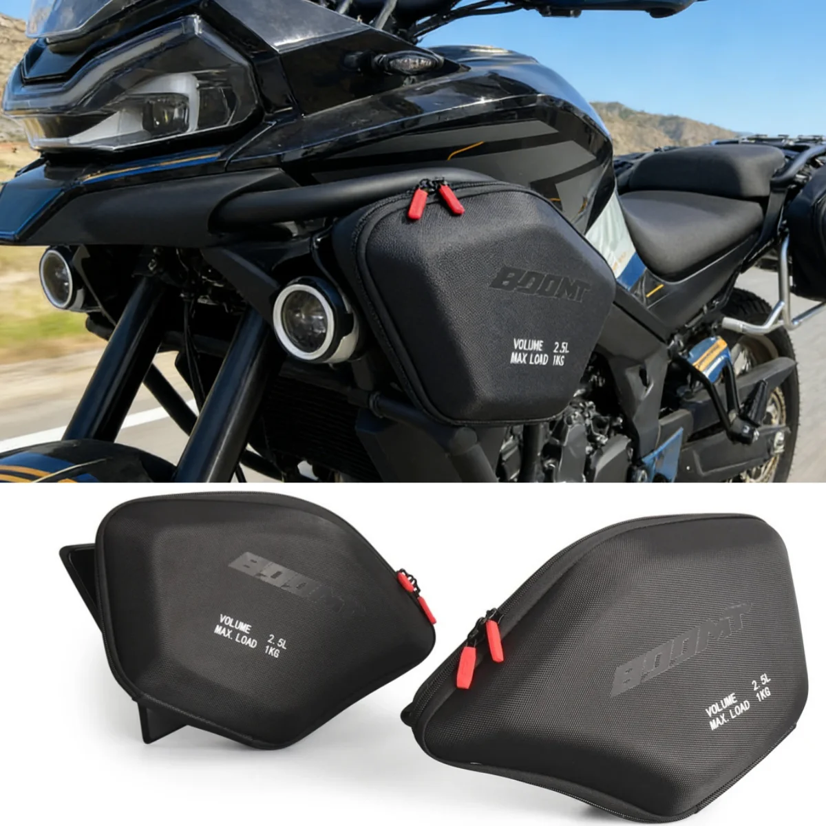 

Сумка для хранения на защитную дугу мотоцикла для CFMOTO 800MT 800 MT CF800MT 2022-2025, боковые сумки для инструментов, комплект для левой и правой защиты двигателя