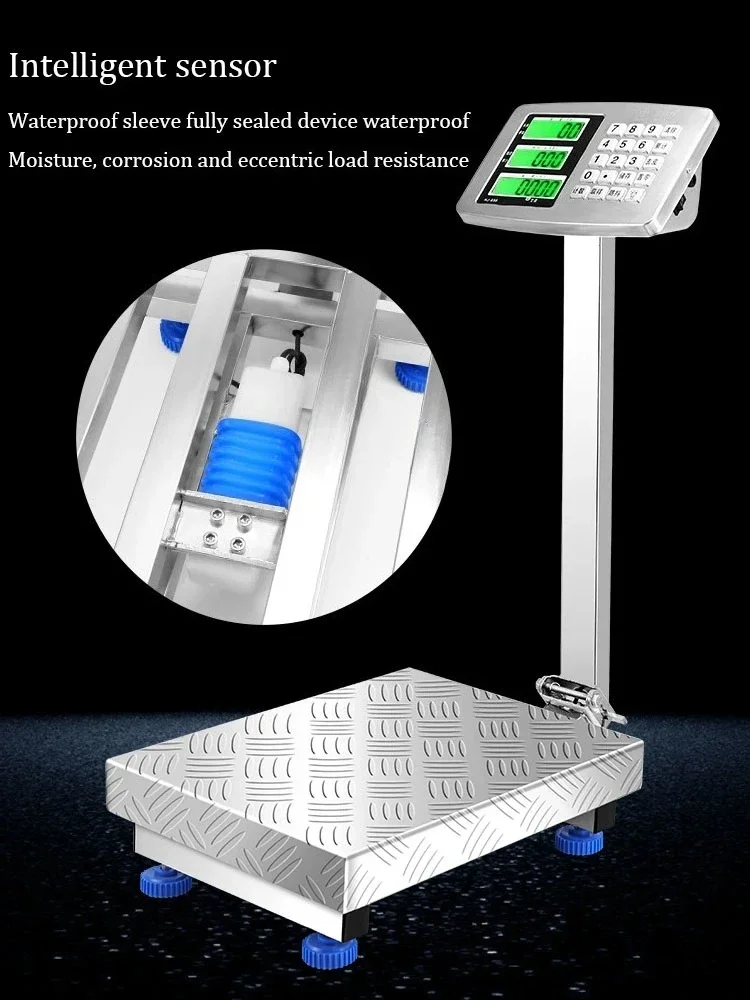 Stainless Steel 150kg Folding Electronic Bench Scale for Kitchen, Food, Meat & Commercial Weighing