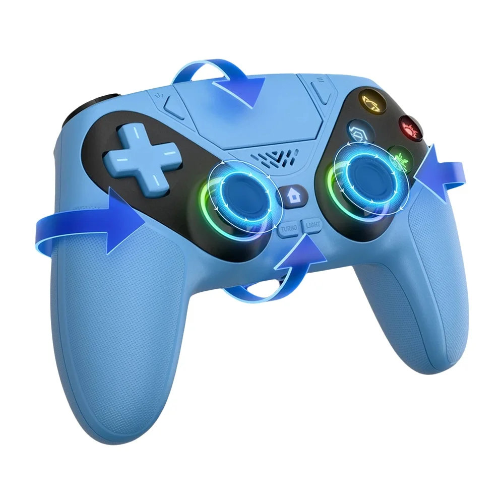 Gamepad do Playstation 5 Bezprzewodowy Kontroler PS5/PC do Gier z Turbo, Wibracjami Dual Sense, Programowaniem i RGB — zdjęcie produktu 7