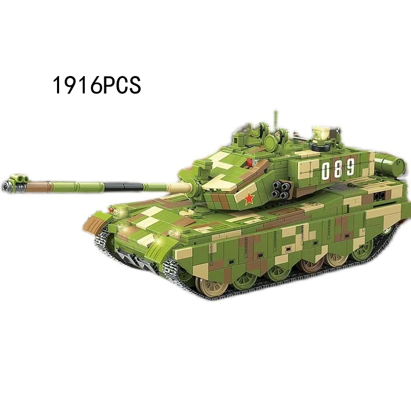 

Modern China Type 99 Main Battle Tank Military Vehicle Model Building Block WW2 Army Figures Brick Toy Collection For Boys Gifts