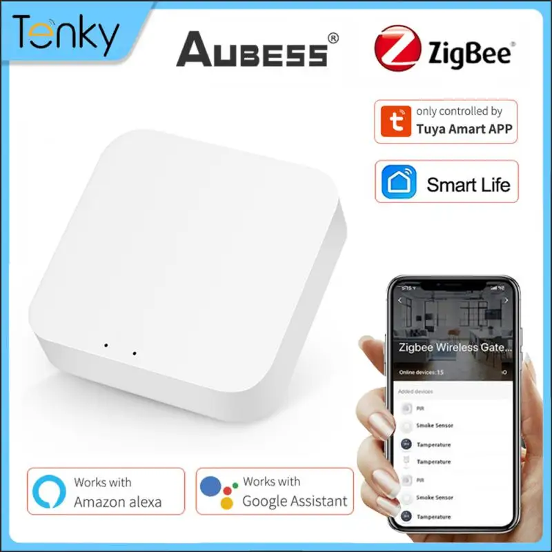 

Tuya Zigbee Smart Home Gateway Hub APP Remote Control Smart Home Linkage For Zigbee Devices Works With Alexa Google Assistant