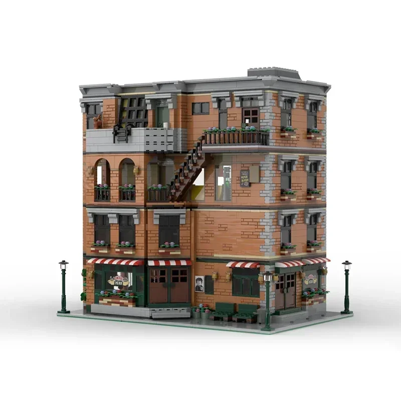 مدينة شارع عرض Moc بنة وحدات الأصدقاء والشقق الكبيرة نموذج التكنولوجيا لعبة تجميع الطوب لهدية العطلة