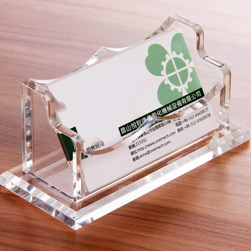 

Single Layer Clear Desktop Business Card Holder Name Card Storage Organizer Office Desk Use Business Cards Holders
