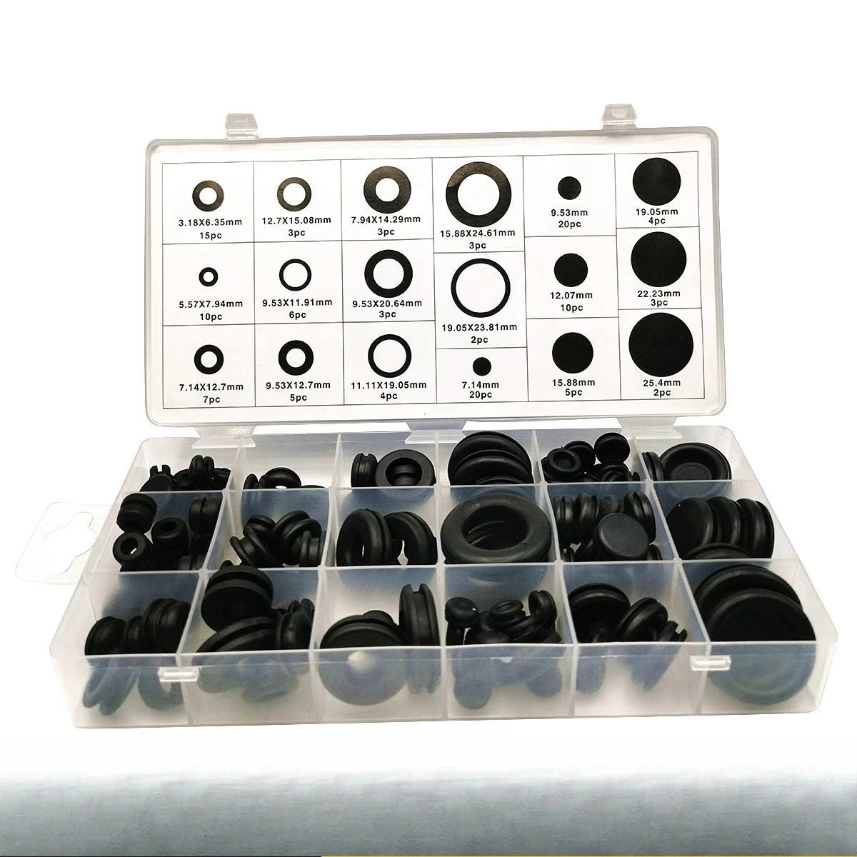 O-ring high-temperature and high-pressure box with fluorine repair 125PC automotive air conditioning sealing rubber ring