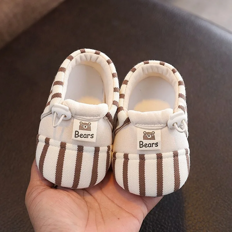 3-6-12 Months Autumn Winter Baby Shoes Newborn Toddler First Walkers Baby Soft-soled Breathable Cotton Shoes