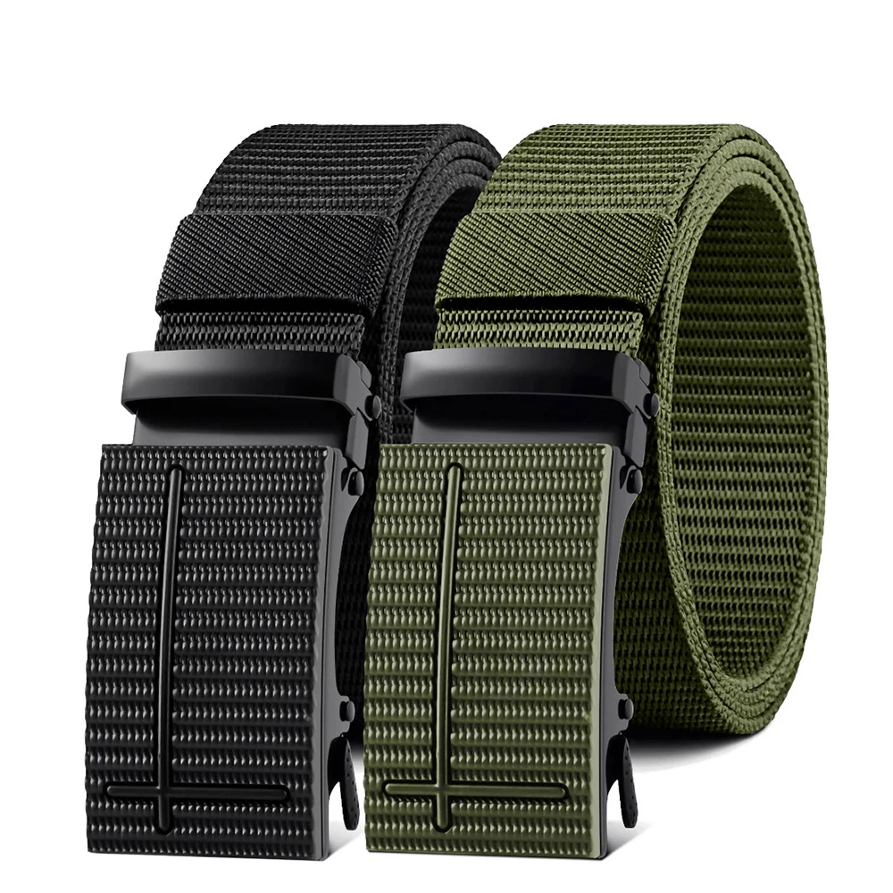 

Men Military Automatic Buckle Nylon Belt Outdoor Hunting Multifunctional Tactical Canvas Belt High Quality Military Belt