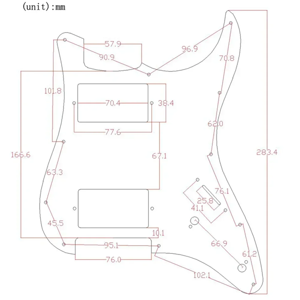 Guitar Scratch Plate Guitar Pickguard White Fit For ST SQ Style Guitar HH Guitar Pickguard High Quality Material
