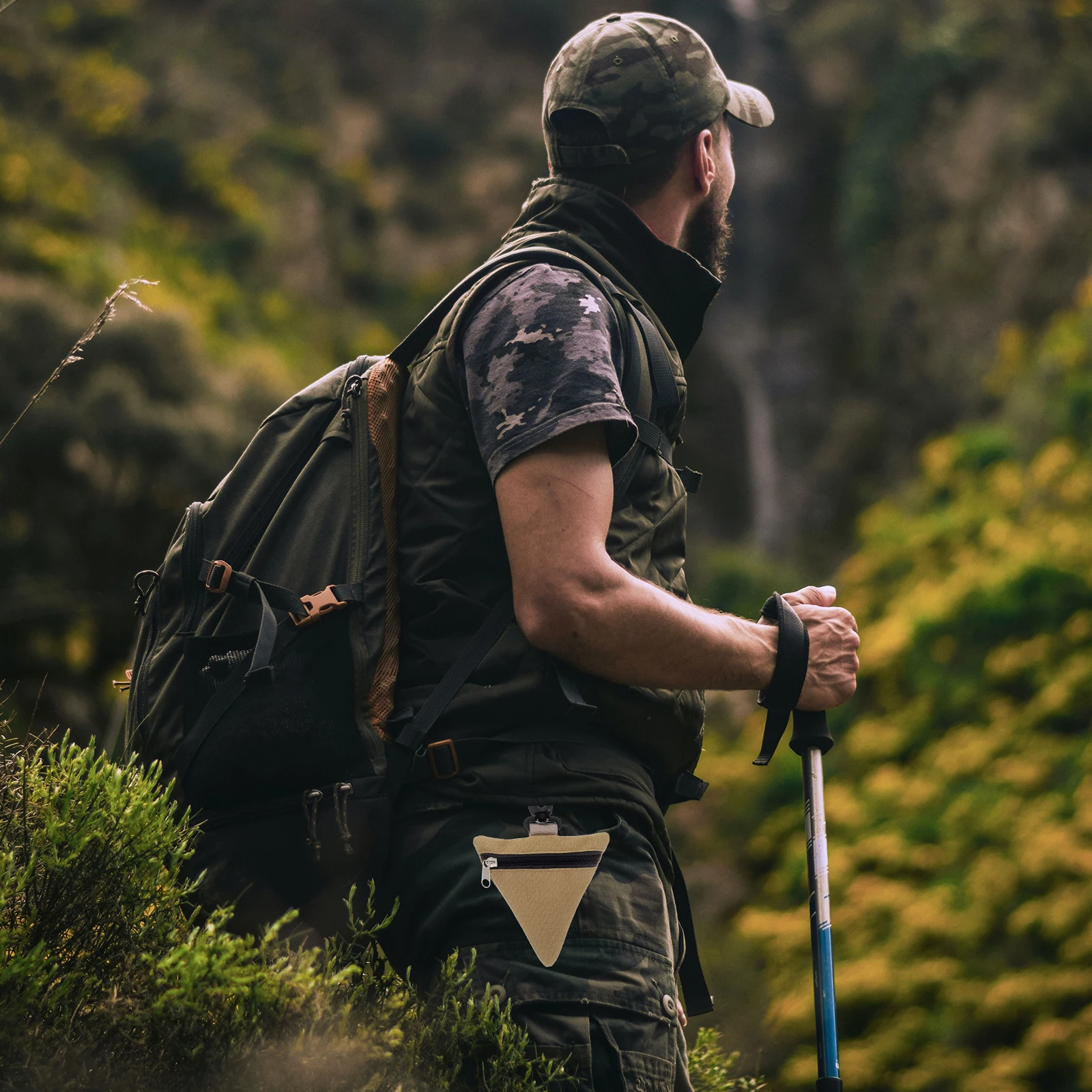 

2Pcs Tactical Waist Bag Durable Outdoor Storage Pouch for Camping Picnic Little Items Organizer Hanging Pocket