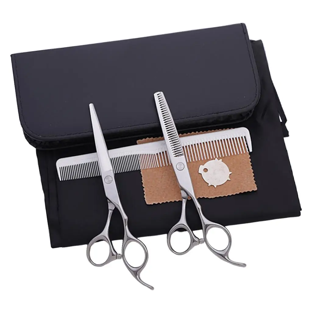 

6" Stainless Steel Barber Cutting Thinning Texturizing 5 Pieces Set