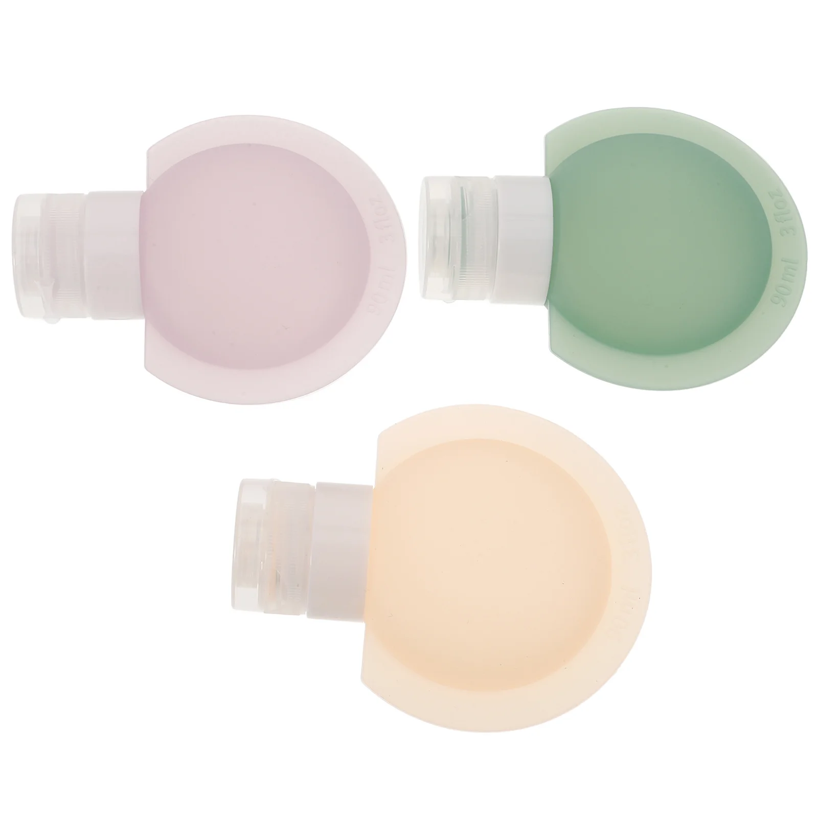 3 個のシリコントラベルサイズボトル詰め替え可能絞り可能なトイレタリー容器漏れ防止耐久性のあるシャンプーローションシャワージェル用