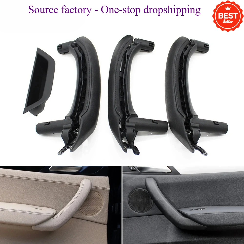 

Кожаный чехол на подлокотник двери с левым рулем и правым рулем для BMW X3 X4 F25 F26 2010-2016, полный комплект замены ручек