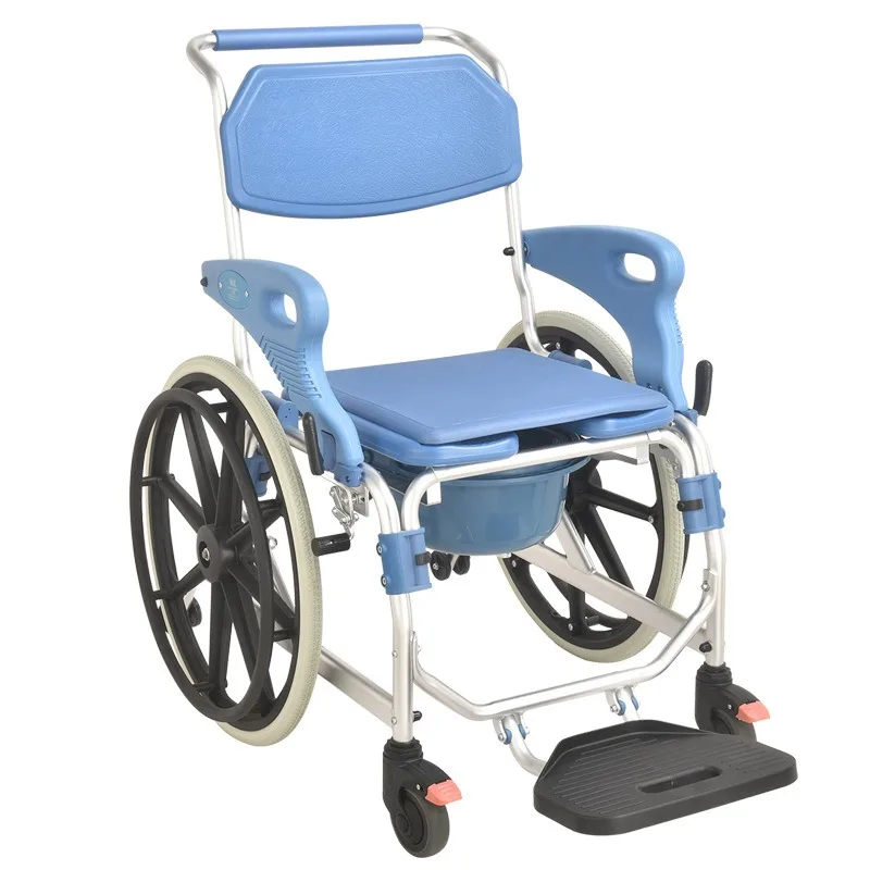 Portable Blue Toilet Chair For Disabled Folding Handicap Rehabilitation Therapy Supplies Safe And Goes To Toilet