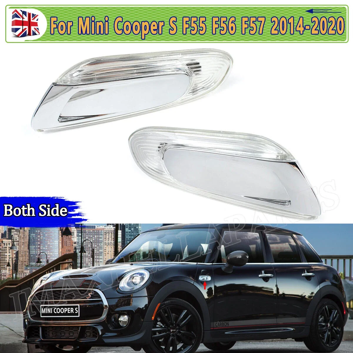 Side Marker Turn Signal Lights Indicators Without Bulbs 63137298351 63137298352 For MINI F55 F56 2014-2021