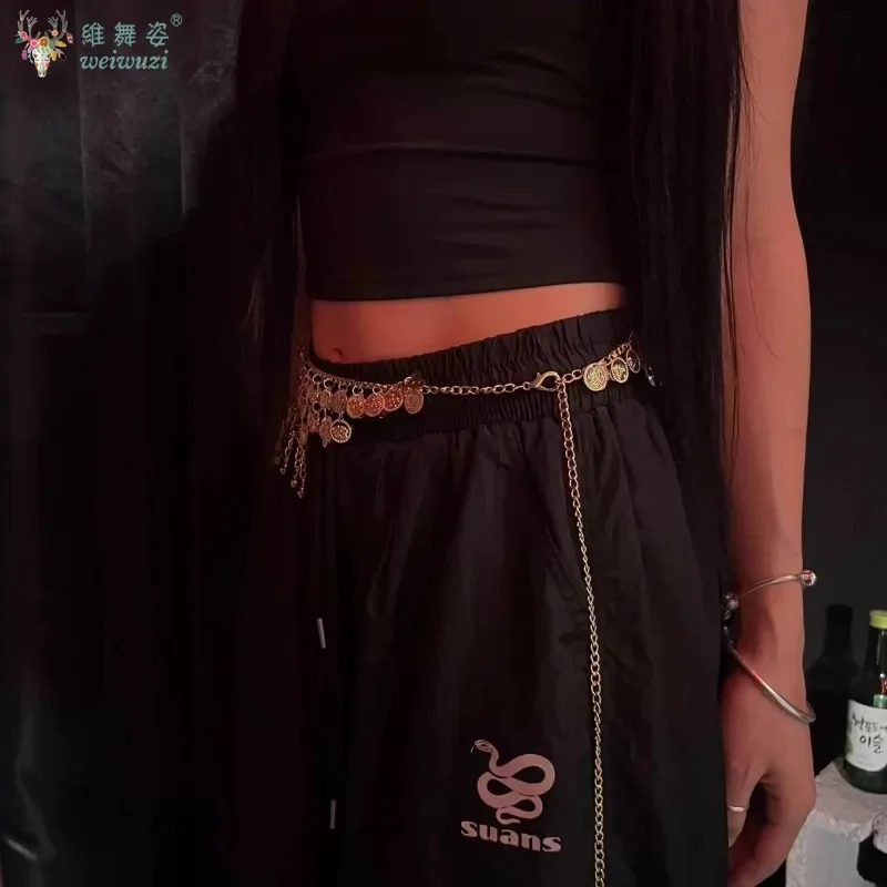 Buikdans Multilayer Taille Keten Nieuwe Vrouwen Body Chains Kwastje Boheemse Jazzdans Exotische Metalen Hippe Sjaal Ketting Riem