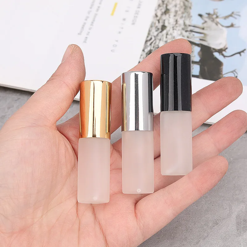 5ml Portable Mini Glass Refillable Perfume Bottle Clear Frosted Spray Empty Cosmetic Containers Atomizer Sample Vials For Travel