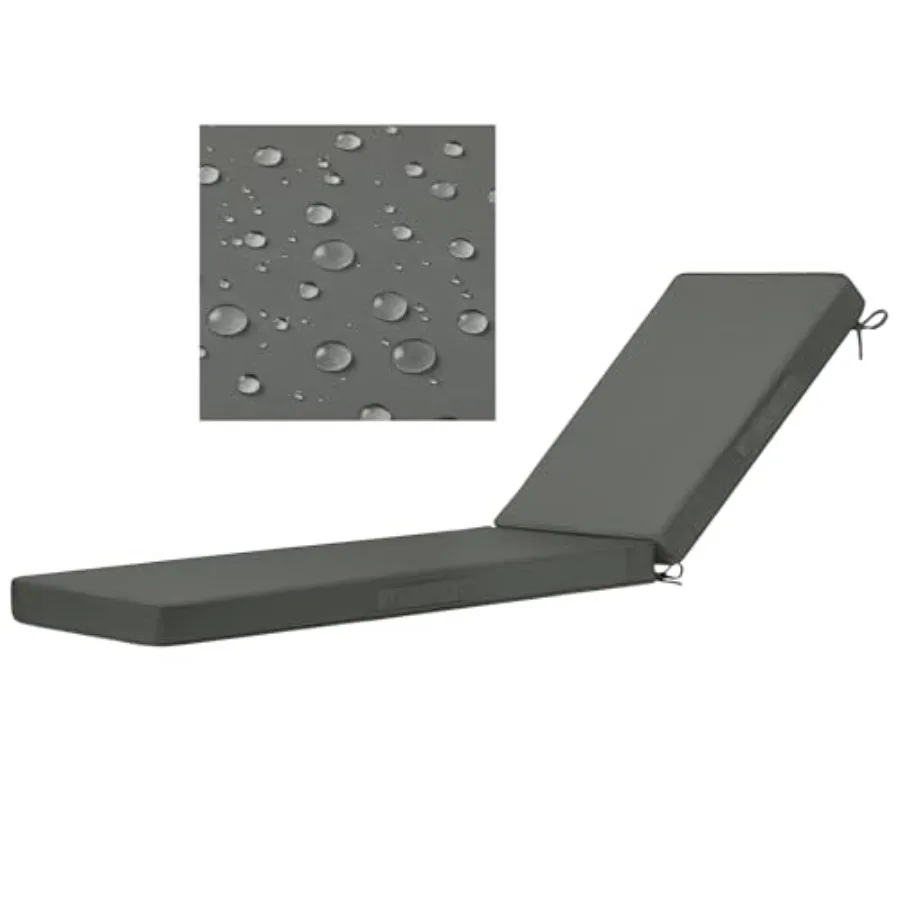 

Подушки для шезлонгов уличные 72"x21"x3" водонепроницаемые, с съемным чехлом, для патио и улицы