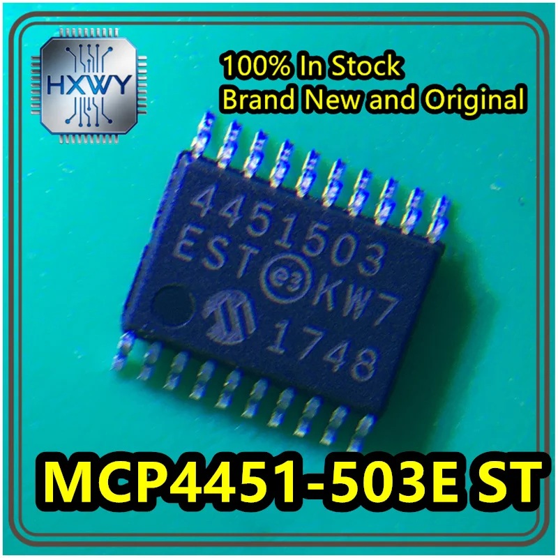 (1/5 piece) MCP4451-503E/ST MCP4451 20-TSSOP Digital Potentiometer Brand New Original In Stock