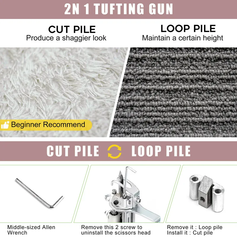 Imagem -06 - Pistola de Tufos em Mm19 mm Corte de Pilha Máquina de Tapete Kit Inicial Kit Elétrico de Tufos Ferramentas de Fabricação de Tapete