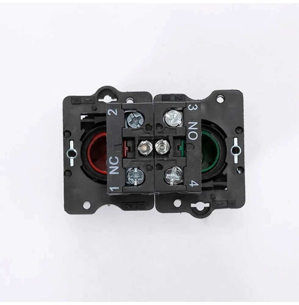 Picture 7: 22mm XB2 Momentary/Self-reset Plastic Push Button Switch with Symbol Stop Start arrow 10A/600V