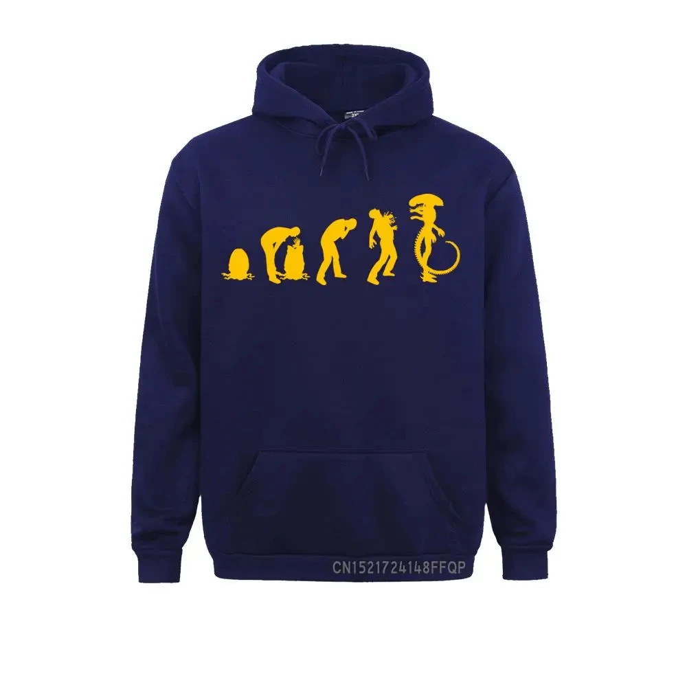 

Men Evolution Of Alien Pullover Winter Cool Printed Hoodies Evolution Pullovers Men Top Coats