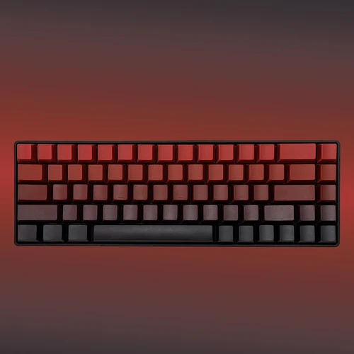 Imagen 2 del producto Teclas degradadas 60% 65% 68% 75% rojo rosa verde gris azul rosa púrpura gradiente lateral/Top impresión pbt keycap para teclado mecánico