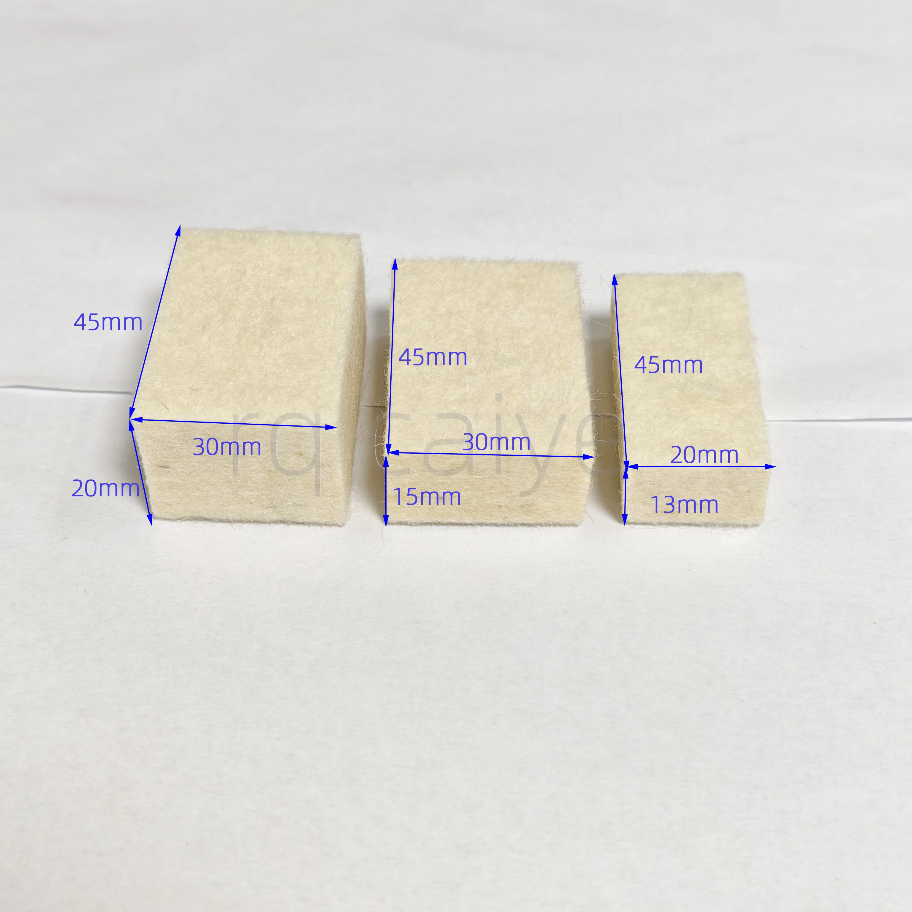 

20PCS Komori wool brush felt clean kit For Komori Printing Machine Wool Felt Oil Absorbing Felt 45x30x15mm