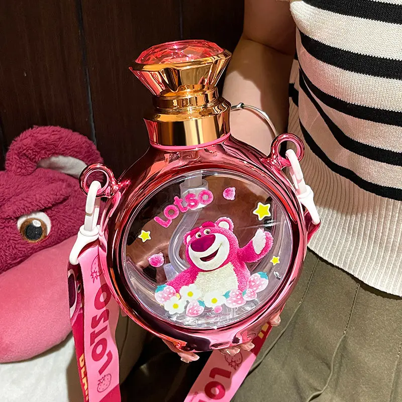 

Disney Lotso Water Bottle High Appearance Level Children Water Bottle With Straw Summer Student Water Bottle Birthday Present