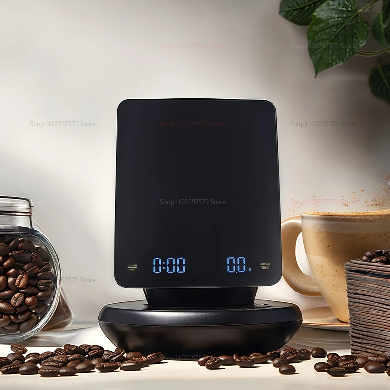 Cyfrowa waga kawowa 0,1g do 3kg z timerem, ekranem LED, USB, precyzyjna waga kuchenna do espresso, pieczenia, ważenia w ozach, grymach i mililitrach.