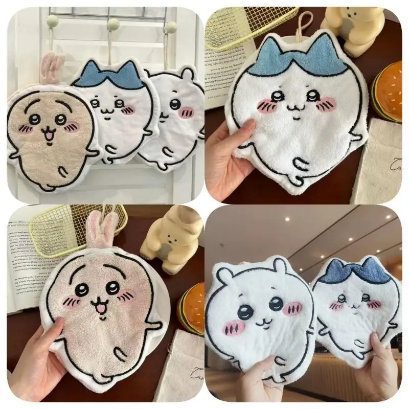 ﻿ MINISO new cartoon cute Kawaii Chiikawas anime children's student absorbent handkerchief kitchen cleaning cloth towel toy gift