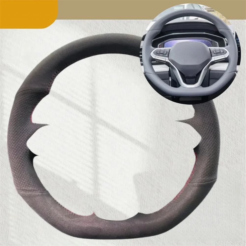 

Индивидуальный чехол на руль автомобиля своими руками, удобный замшевый чехол для Volkswagen VW Atlas Golf 8 Mk8 Jetta Passat B9 Tiguan 2020-2023
