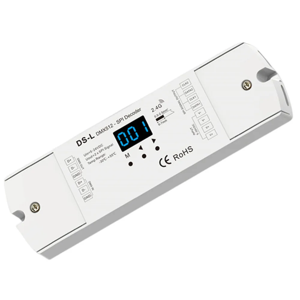 DMX512 to SPI Decoder DMX Converter DSA DS-L Universal DMX512/1990 Digital Signal To SPI Support 6803/2811/ 2812/2801 IC